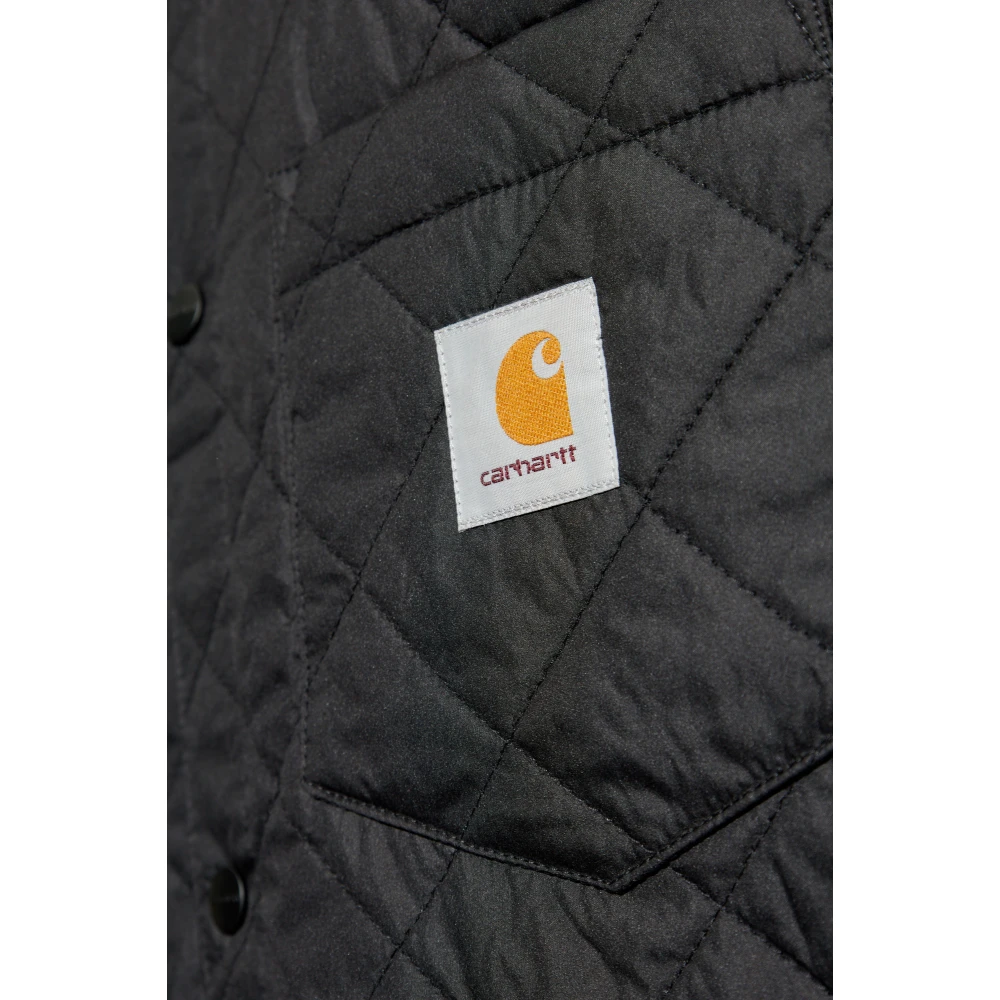 Carhartt WIP Gewatteerd jack met logopatch Black Heren