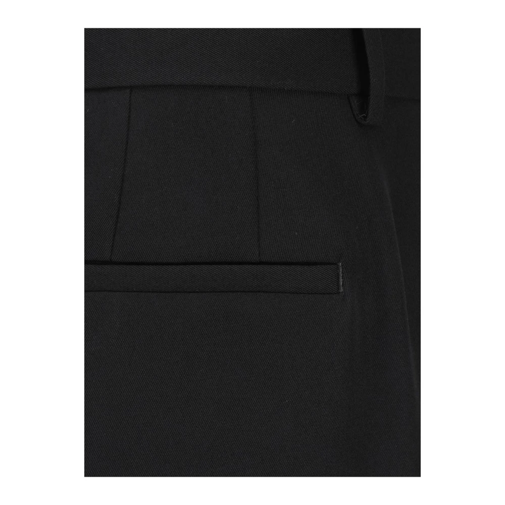 Jil Sander Monochrome wollen broek met ritssluiting Black Heren