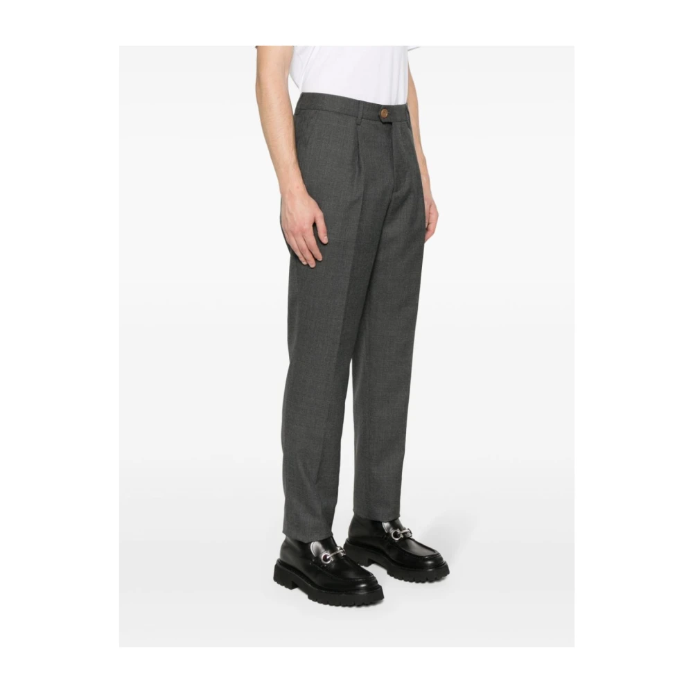 BRUNELLO CUCINELLI Klassieke Blauwe Wollen Broek Gray Heren