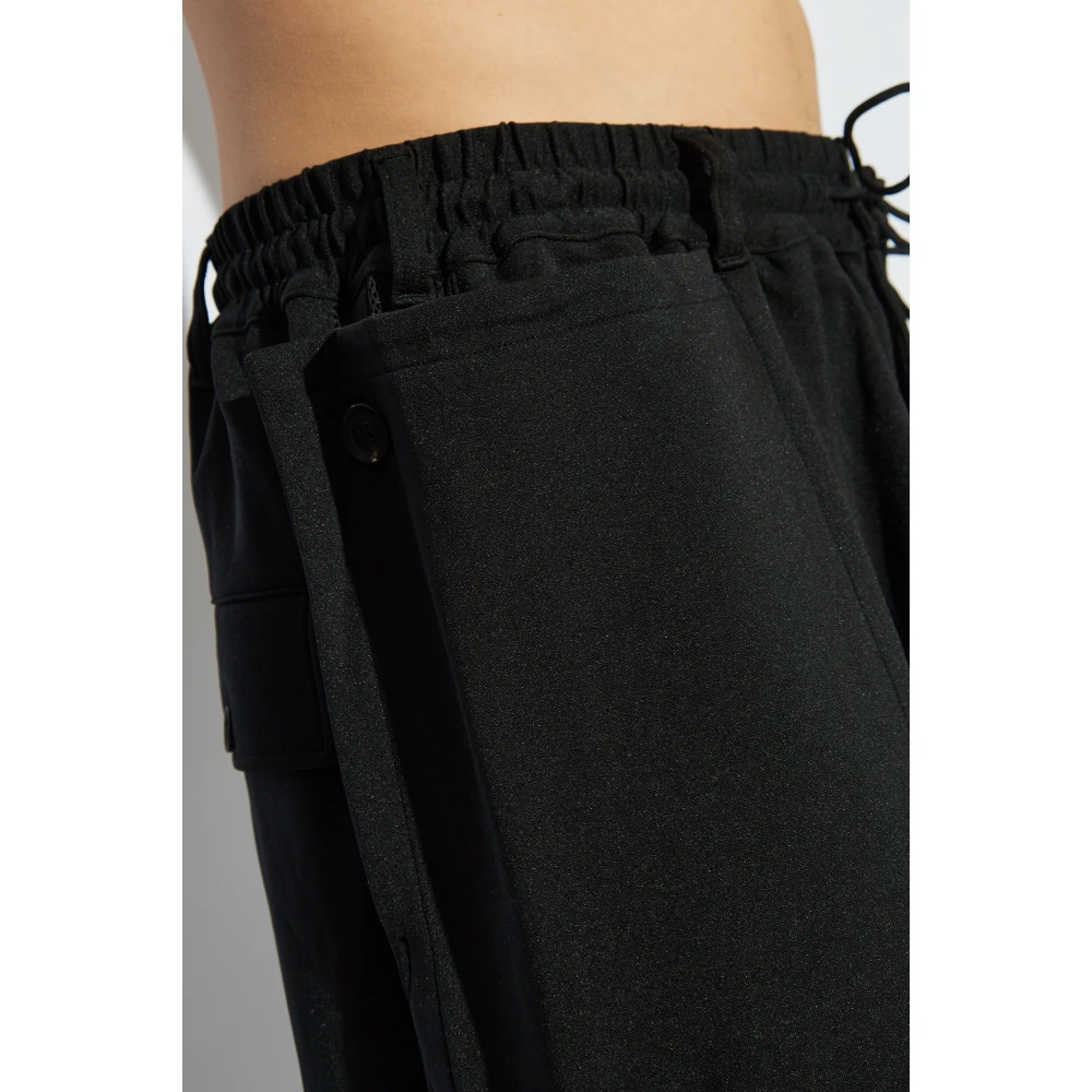 Y-3 Dubbel gelaagde broek Black Heren