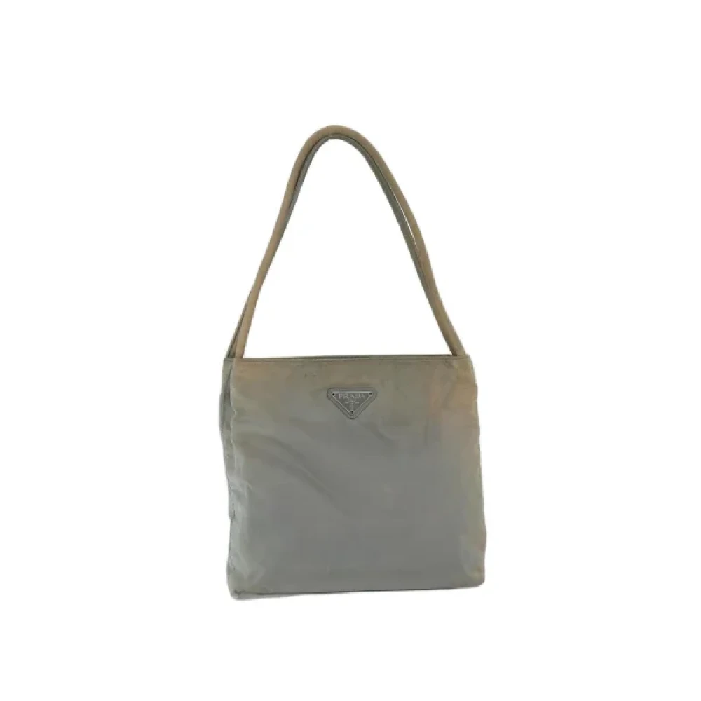 Prada Vintage Pre-owned Nylon handbags Gray Dames