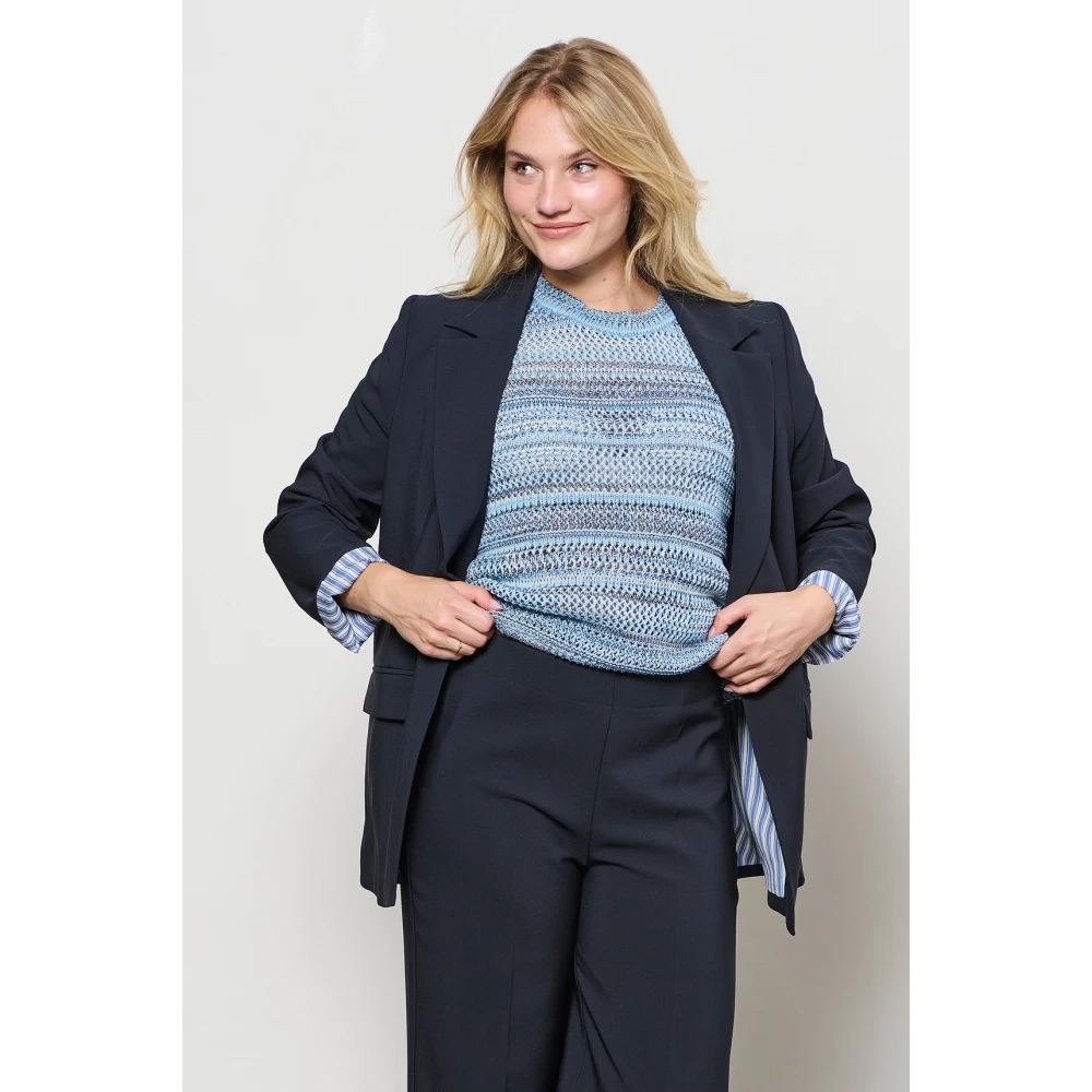 &Co Woman Trui met ronde hals Blue Dames
