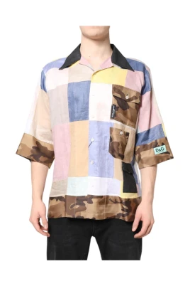 Patchwork Camo Shirt Casual Style