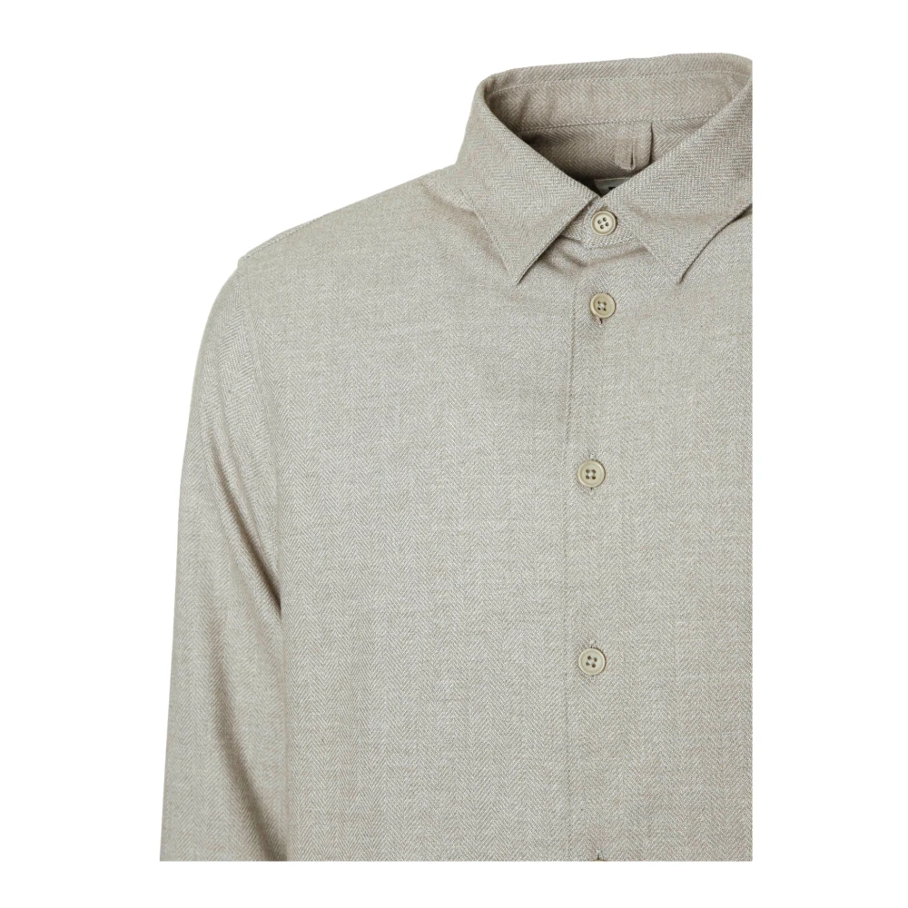 drykorn Kent Kraag Shirt in Melange Stijl Beige Heren