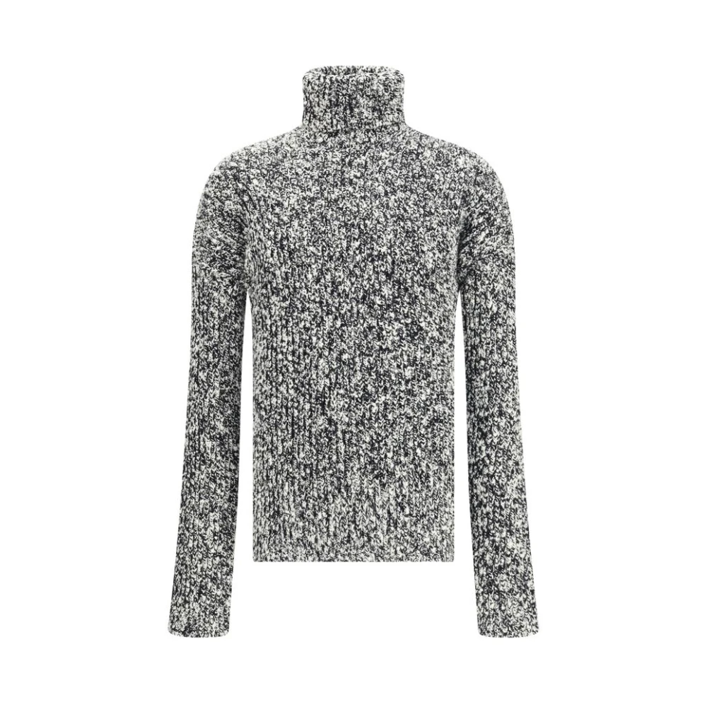 Dolce & Gabbana Men's Gray Wool-Blend Turtleneck Jumper - Turtlenecks - M - Knitwear
