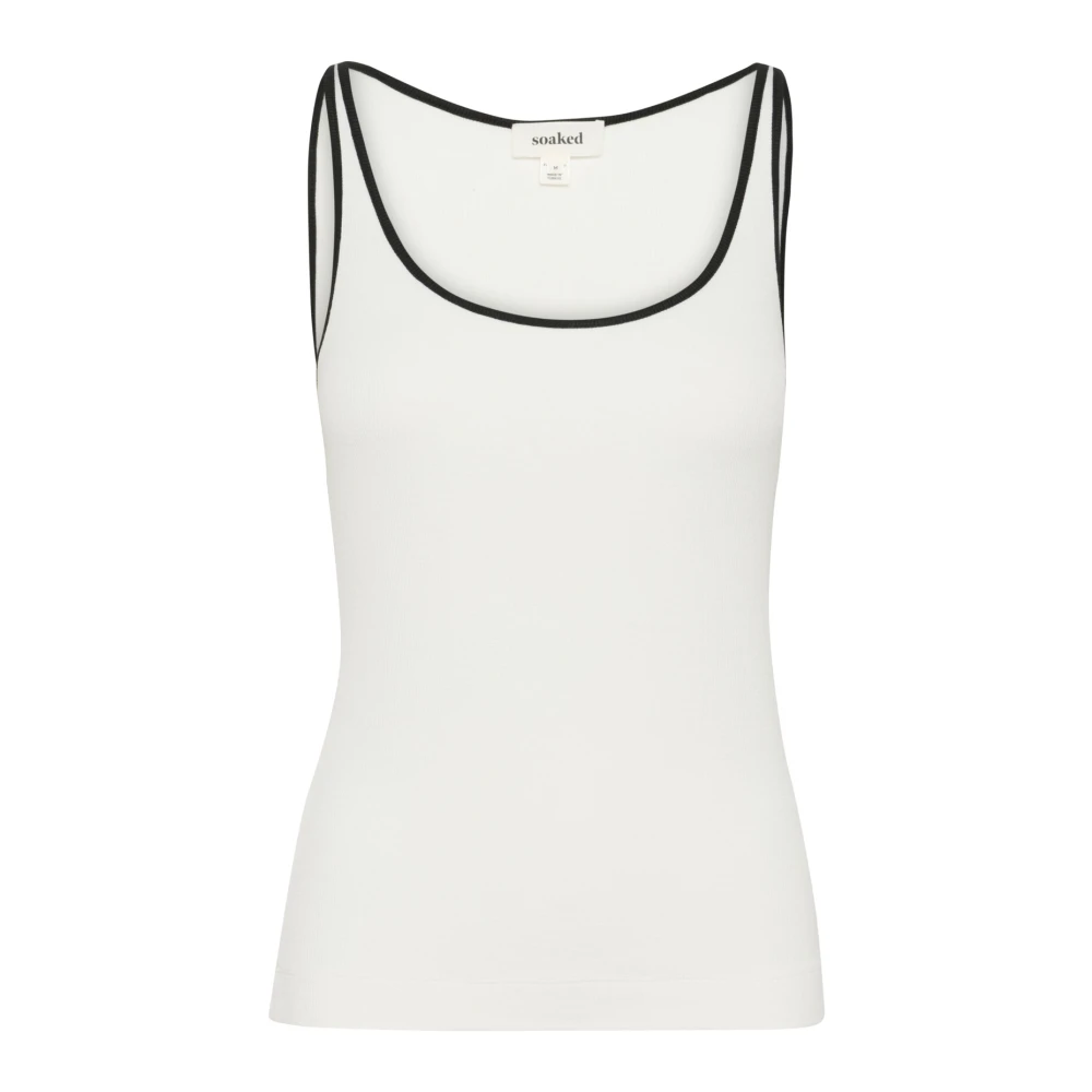 Soaked in Luxury Sportieve Tanktop Gebroken Wit White Dames