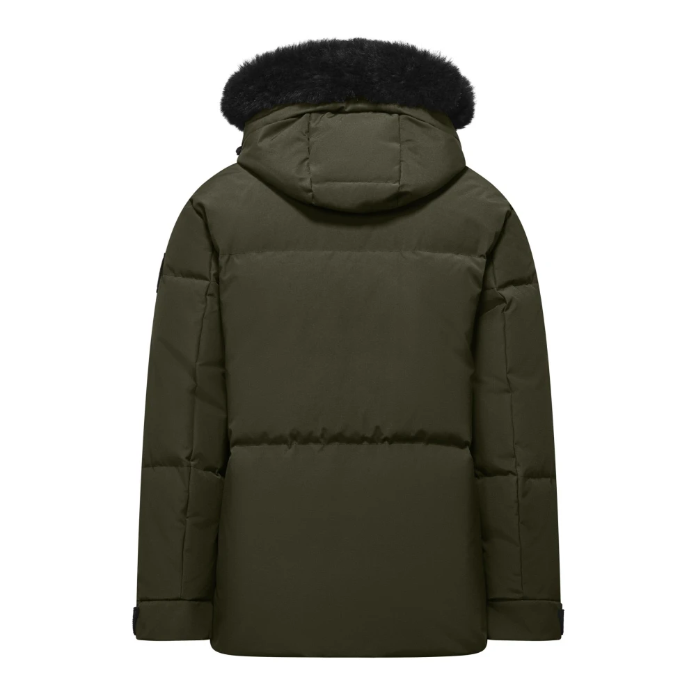 BomBoogie Parka met meerdere zakken en echte bontafwerking Green Heren
