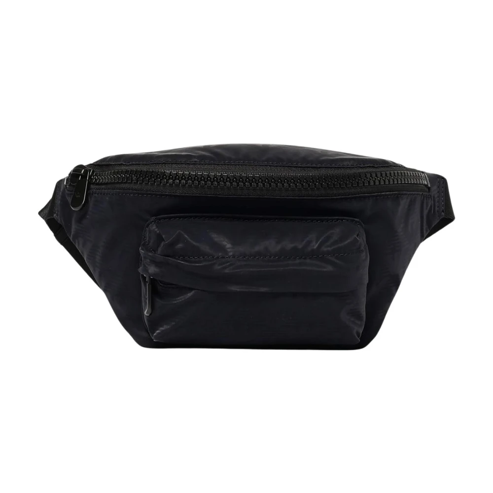 Emporio Armani Unisex Blauw Veelzijdige Rits Taille Tas