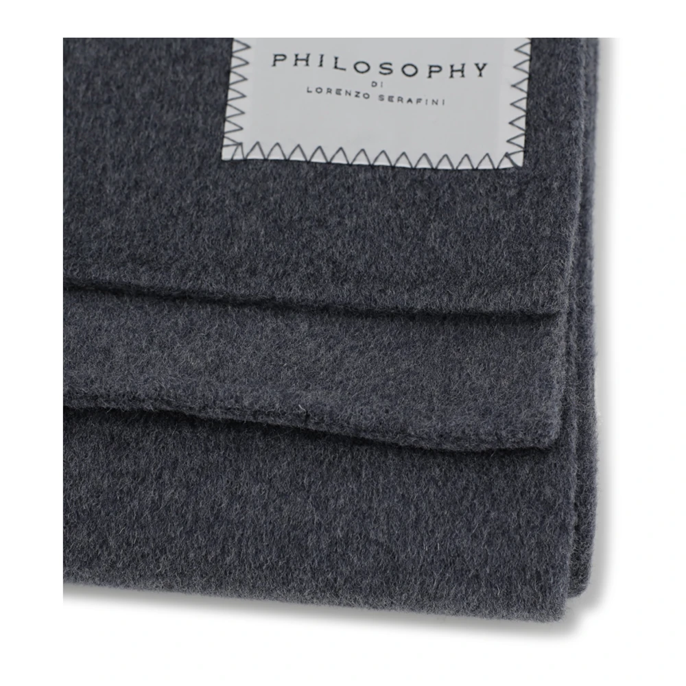 Philosophy di Lorenzo Serafini Gebreide Wol Omslag Sjaal Grijs Gray Dames