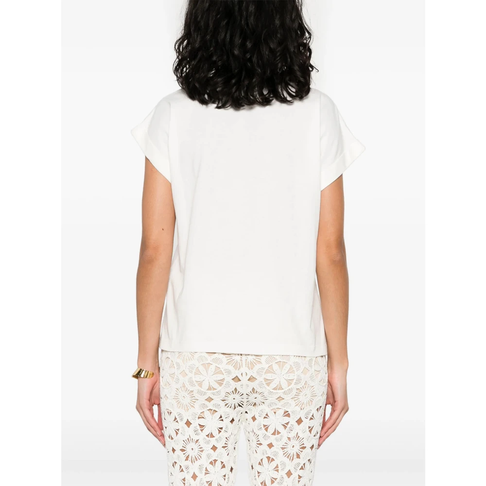 Twinset Ovaal T-shirt in kant White Dames