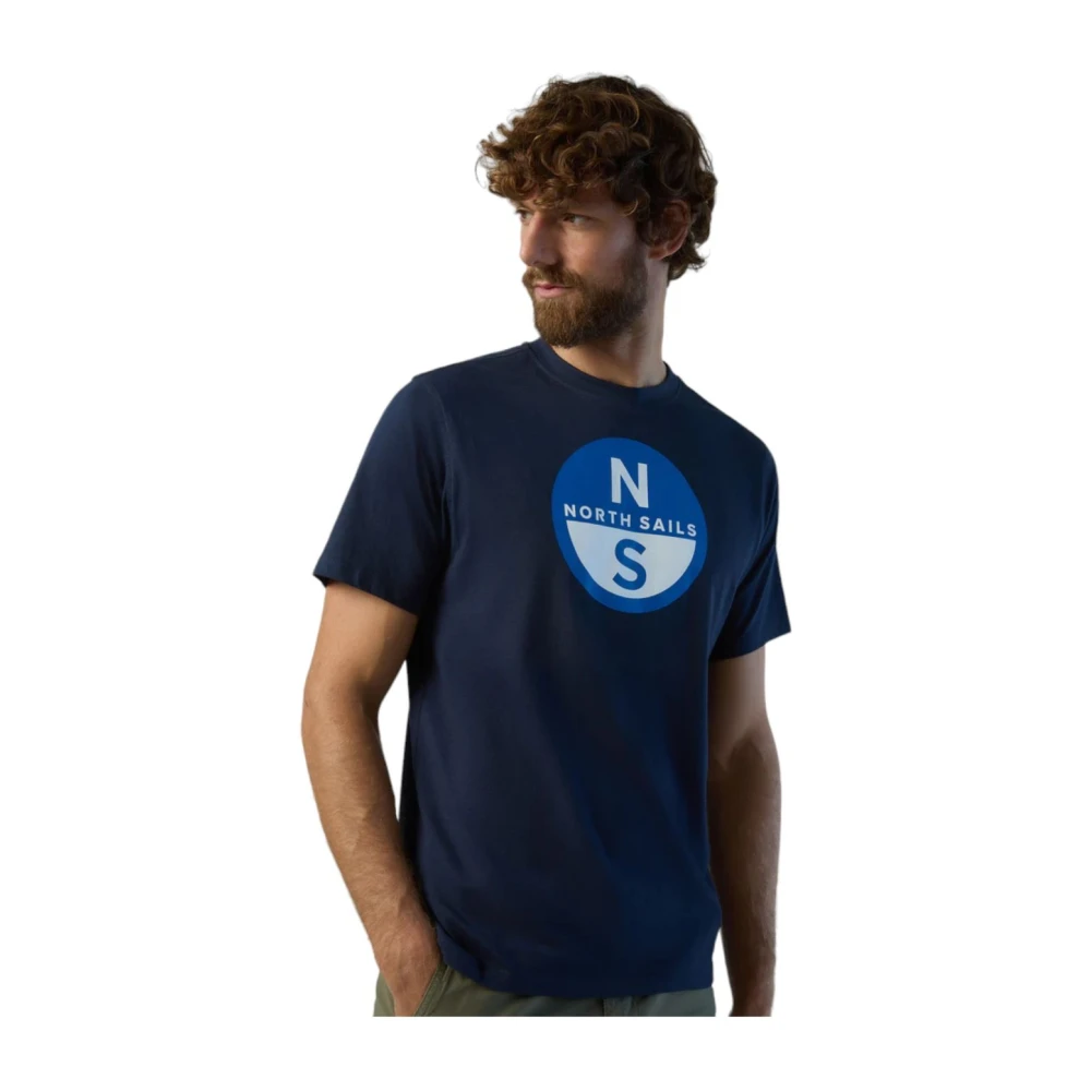 North Sails Korte Mouw T-shirt Blue Heren
