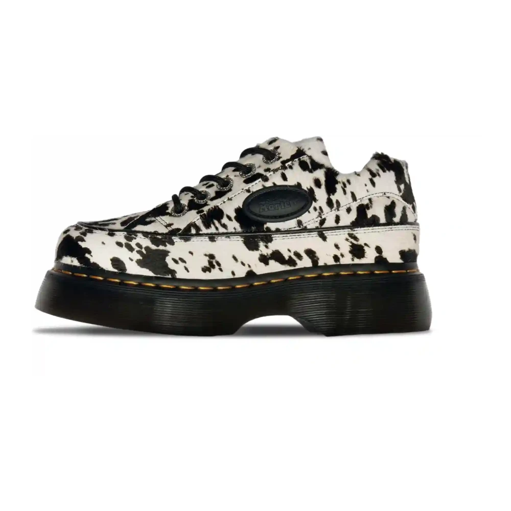 Dr. Martens , Sneakers, Female, Multicolor, 7 Uk, Buzz 5‑Eye Dalmatian Hair On Leather
