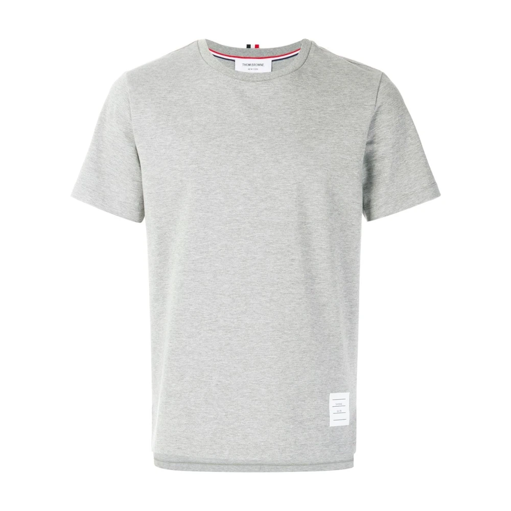 Thom Browne Grijze Zijgleuf Tee Polos Gray Heren