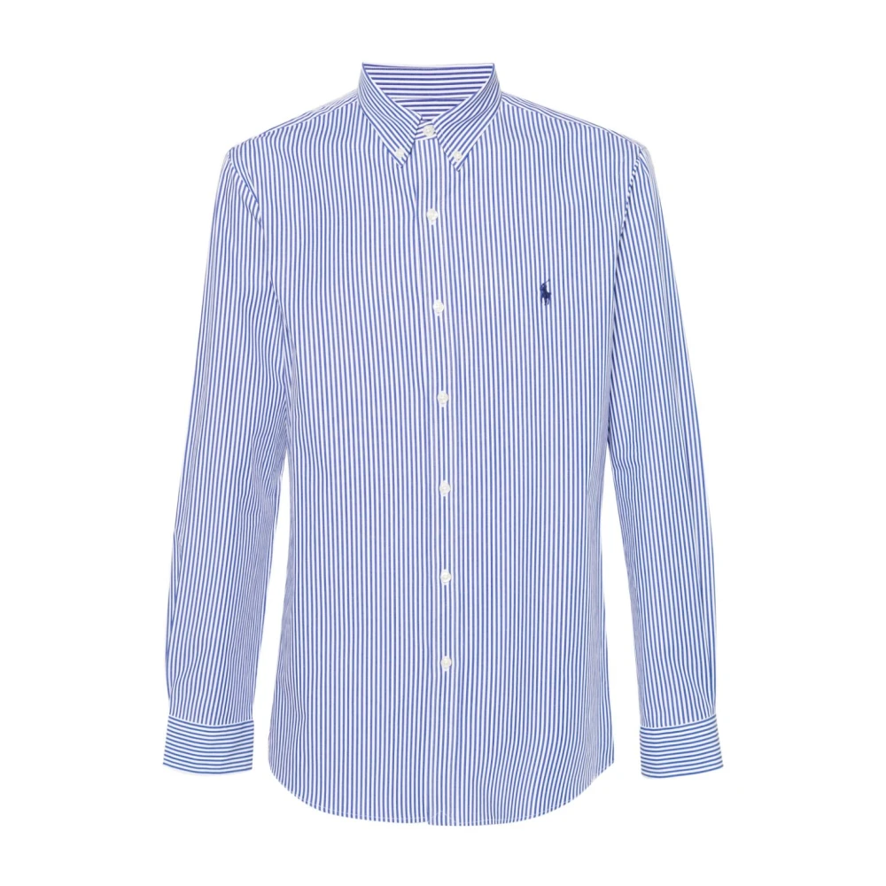 Polo Ralph Lauren Blauwe Button-Down Shirt met Handtekening Pony Blue Heren