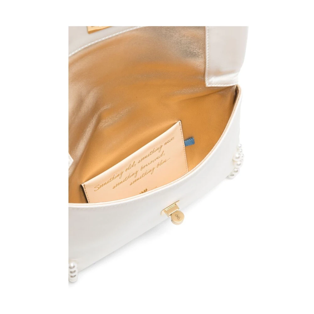 Anya Hindmarch Witte Twist-Lock Foldover Tas White Dames