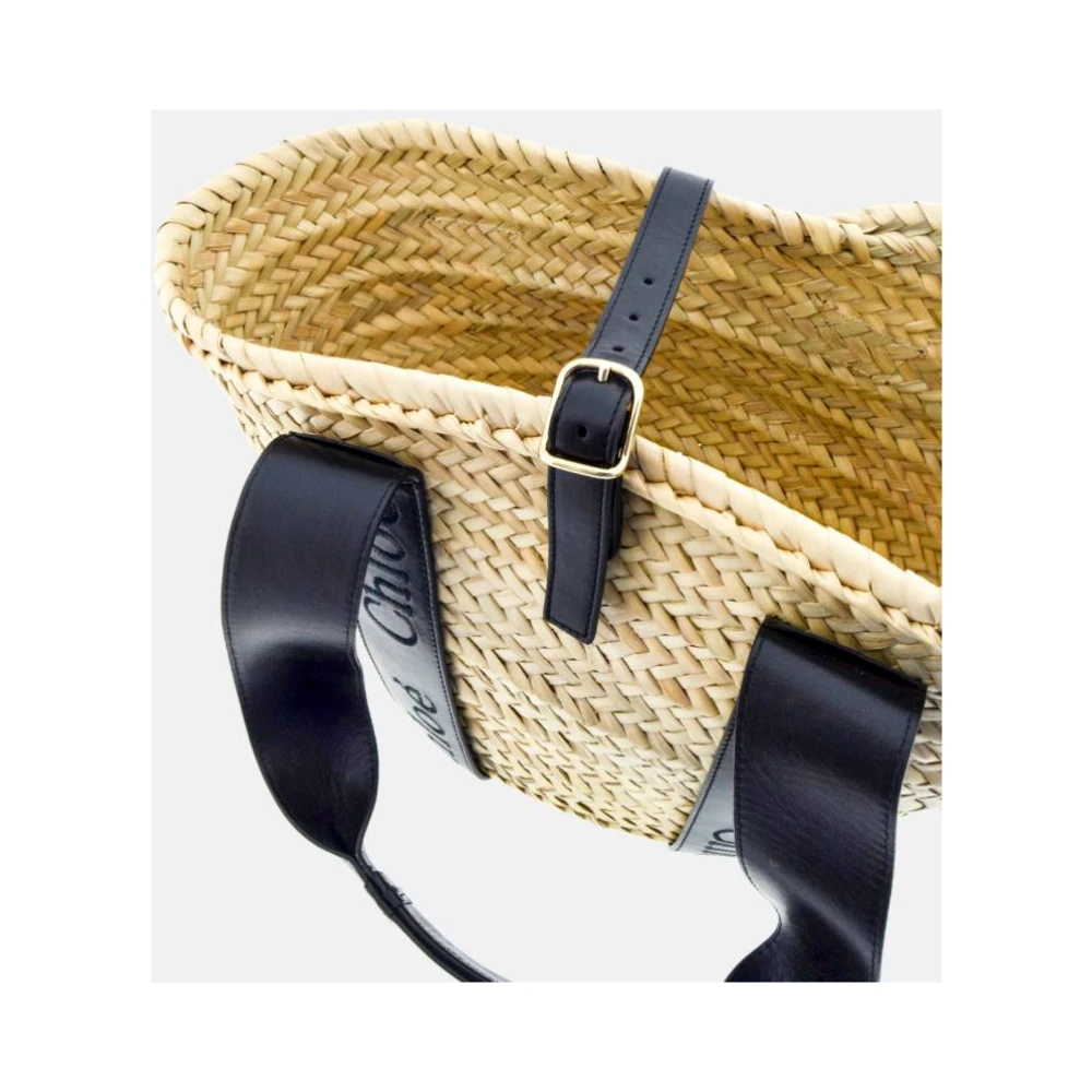 Chloé Mandje Medium Zwarte Handtas Beige Dames