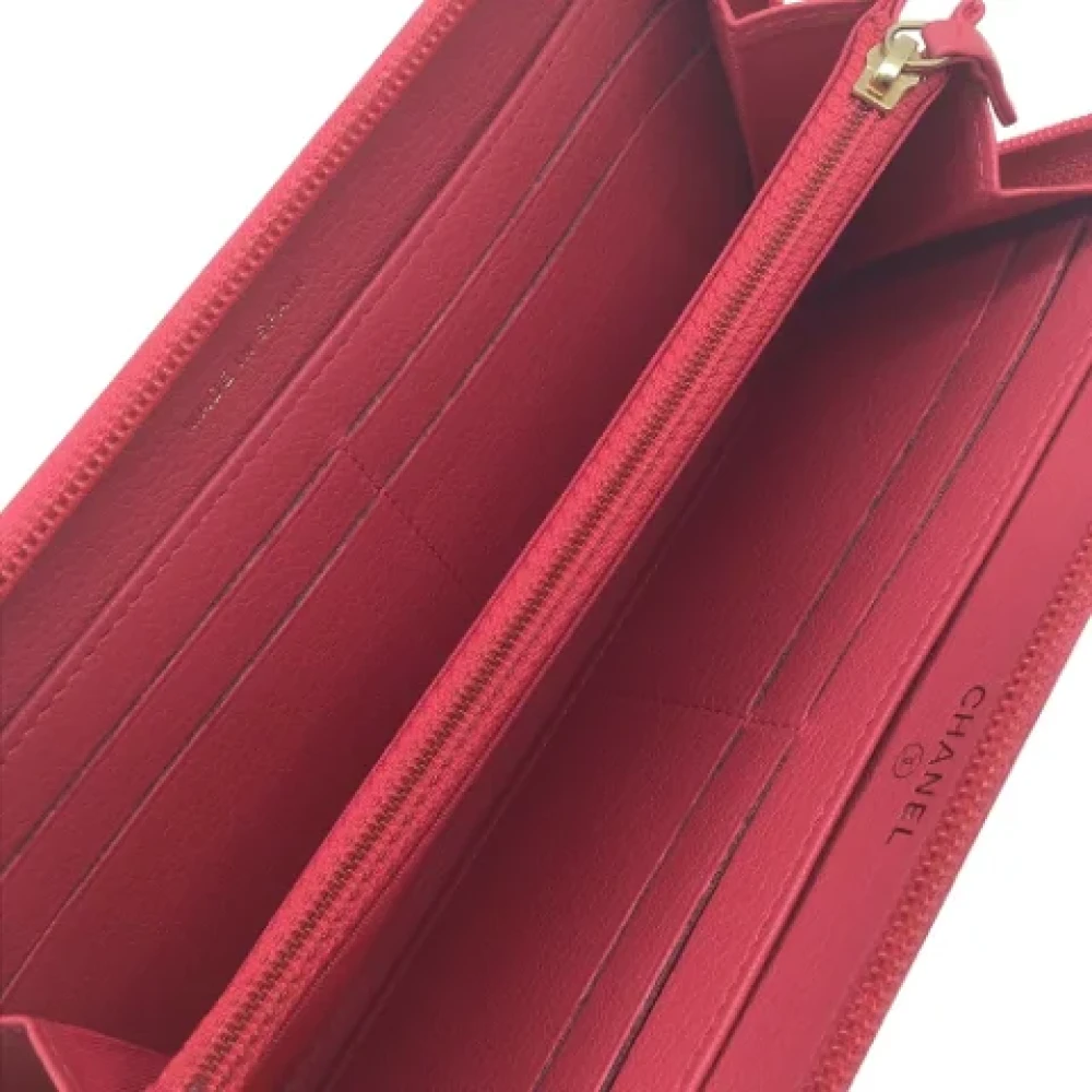 Chanel Vintage Pre-owned Leather wallets Pink Dames