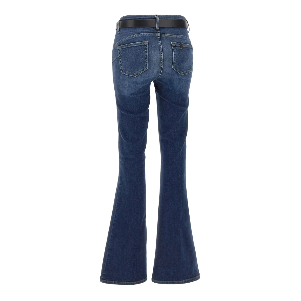 Liu Jo Beat Donkerblauwe Denim Flare Jeans Blue Dames