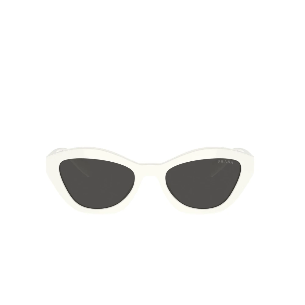 Cateye Acetat Solbriller i Hvit med Grå Linser