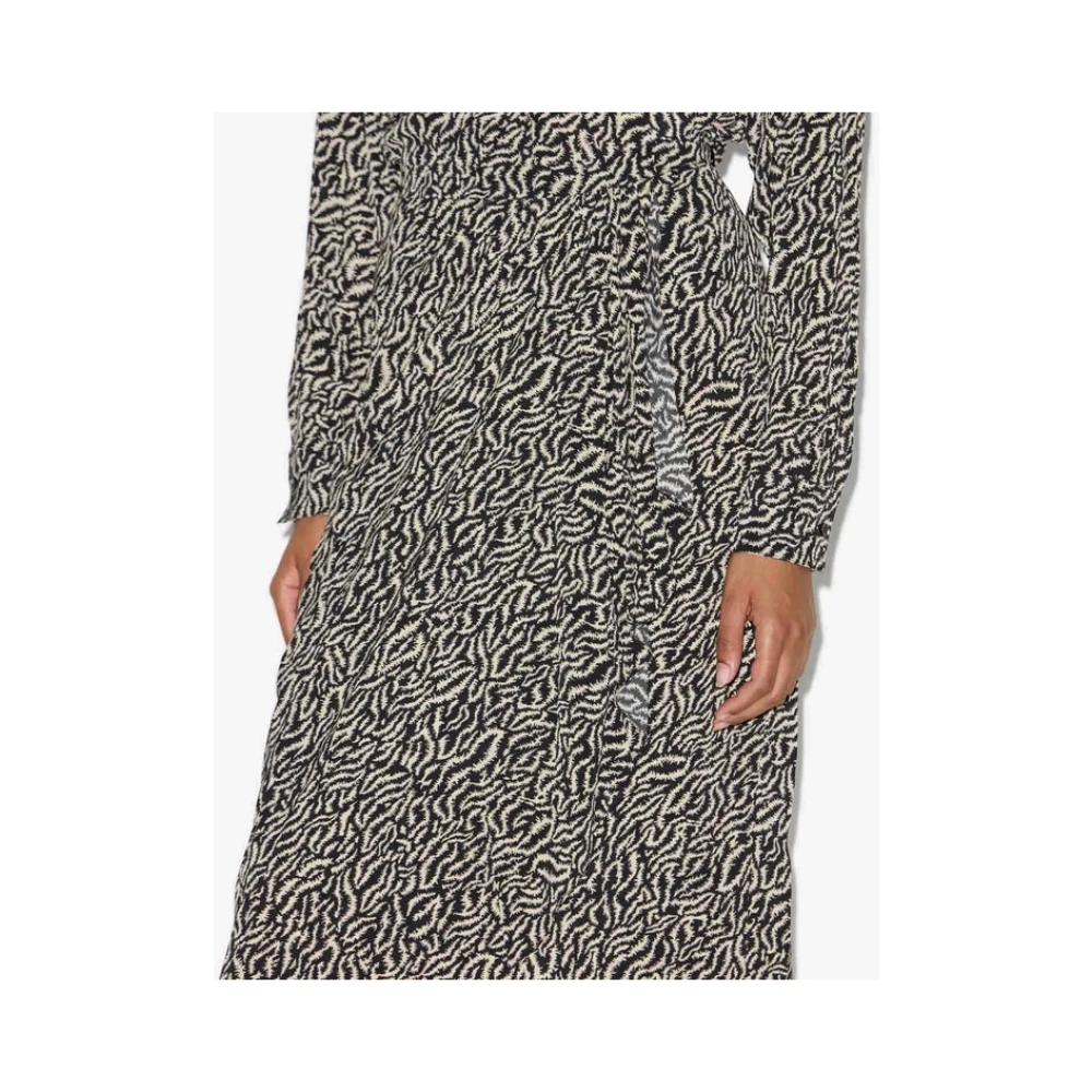 Isabel Marant Étoile Gedrukte Fluide Rok met Riem Black Dames