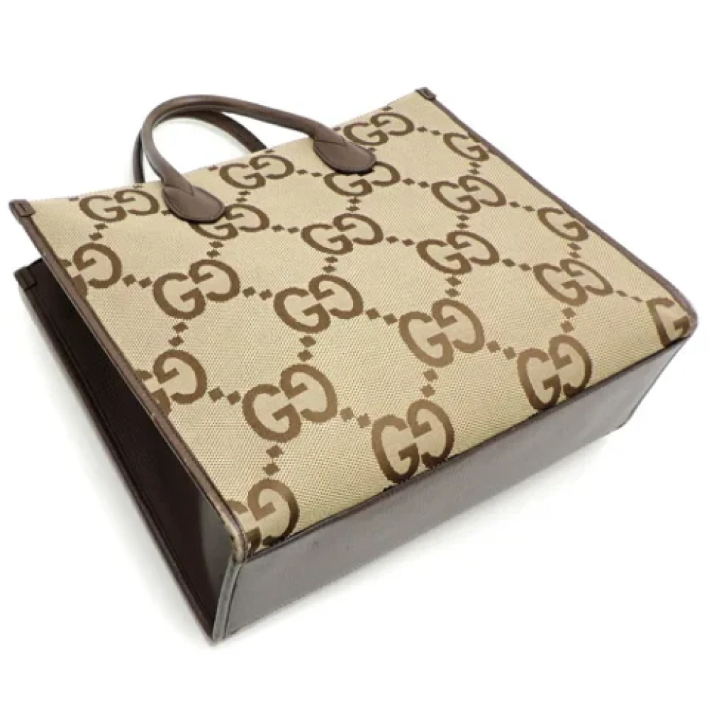 Gucci Vintage Pre-owned Leather totes Beige Dames