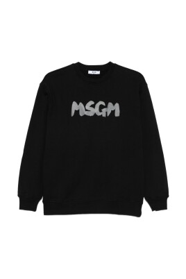 pull-noir-a-col-rond-et-imprime-graphique