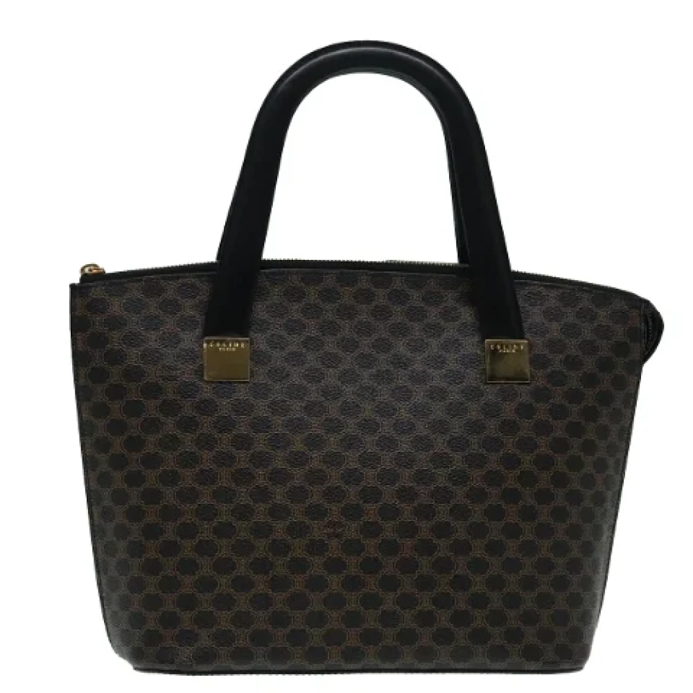 Celine Vintage Pre-owned Canvas handbags Black Dames