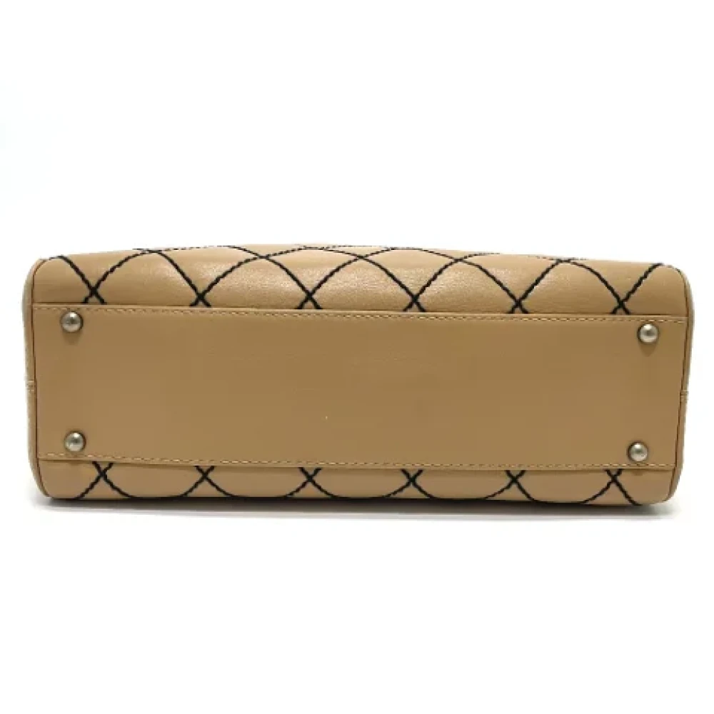 Chanel Vintage Pre-owned Fabric chanel-bags Brown Dames
