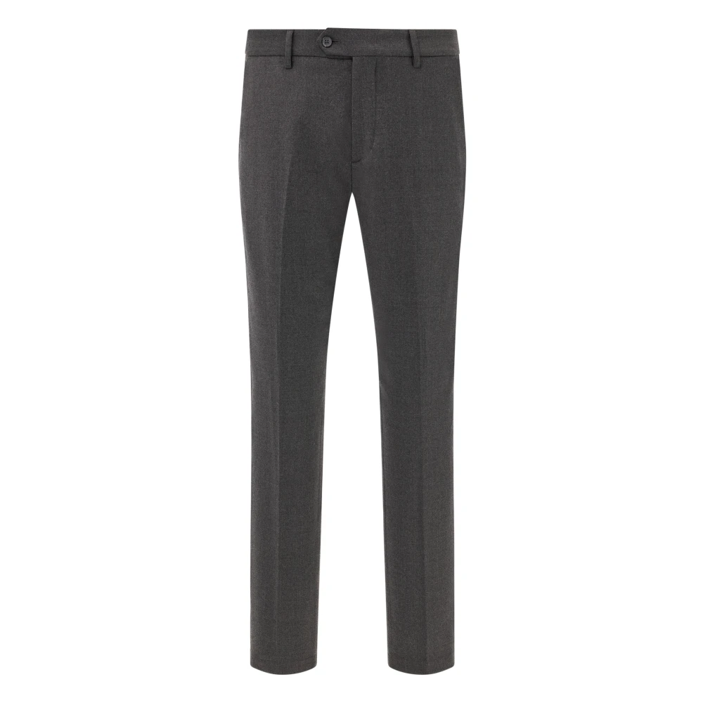 Boggi Milano Herren Grau Woll-Stretch-Hose