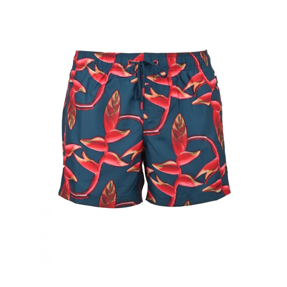 Sundek Mannelijk Multicolor Badmode Heren, Veelkleurig, M, Polyester, Bloemenprint Polyester Zwemkleding