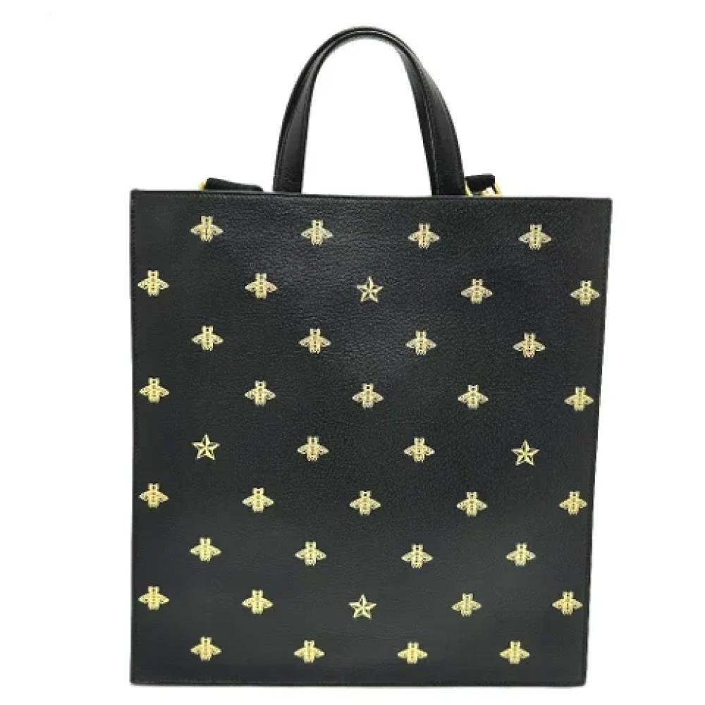 Gucci Vintage Pre-owned Leather totes Black Dames