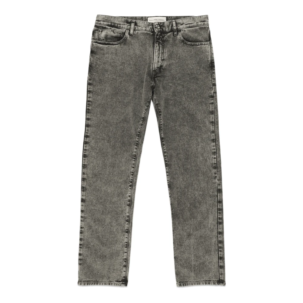 Philippe Model Men's Black Straight Fit Jeans, S, Trousers
