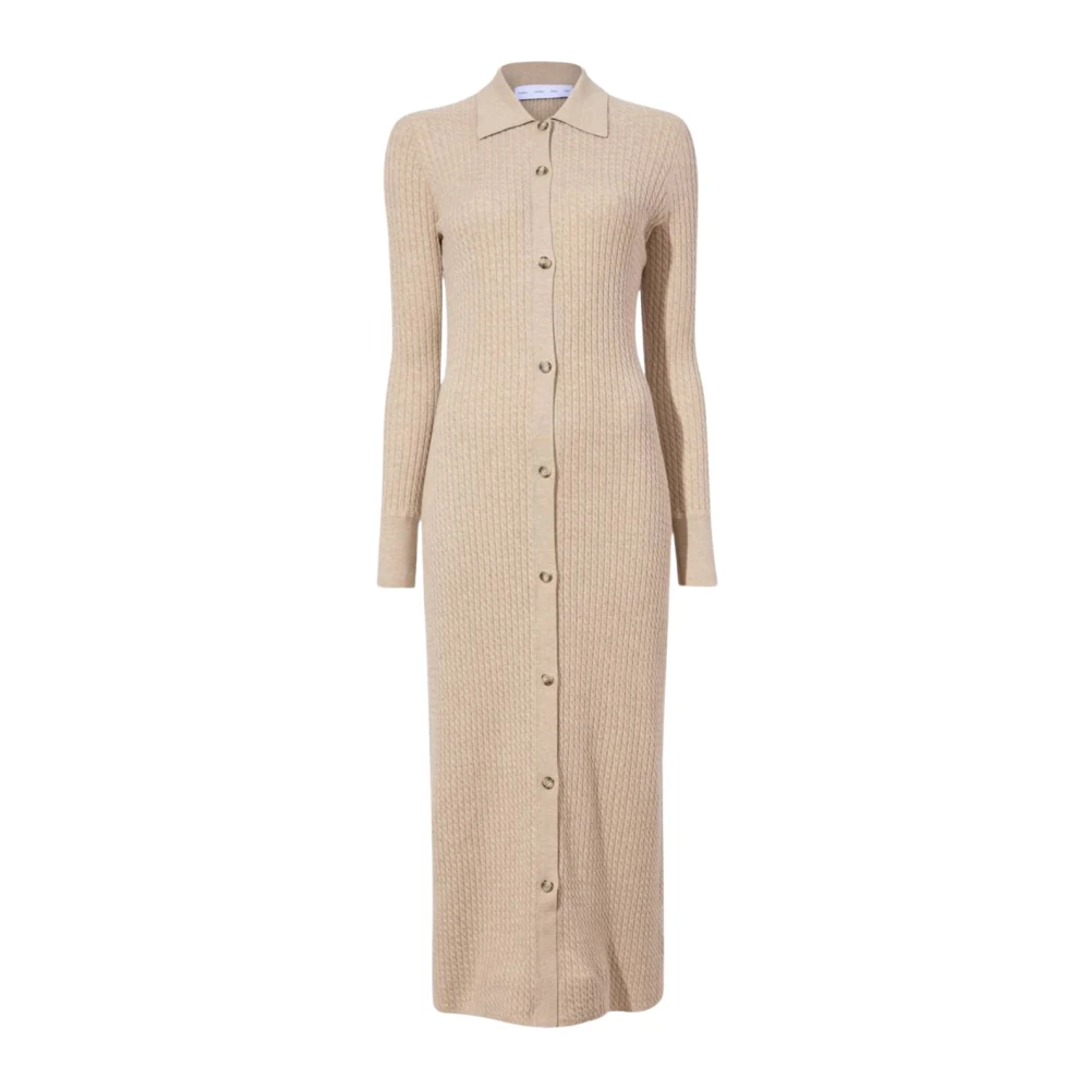 Proenza Schouler Elegante Kabeltrui Jurk Beige Dames