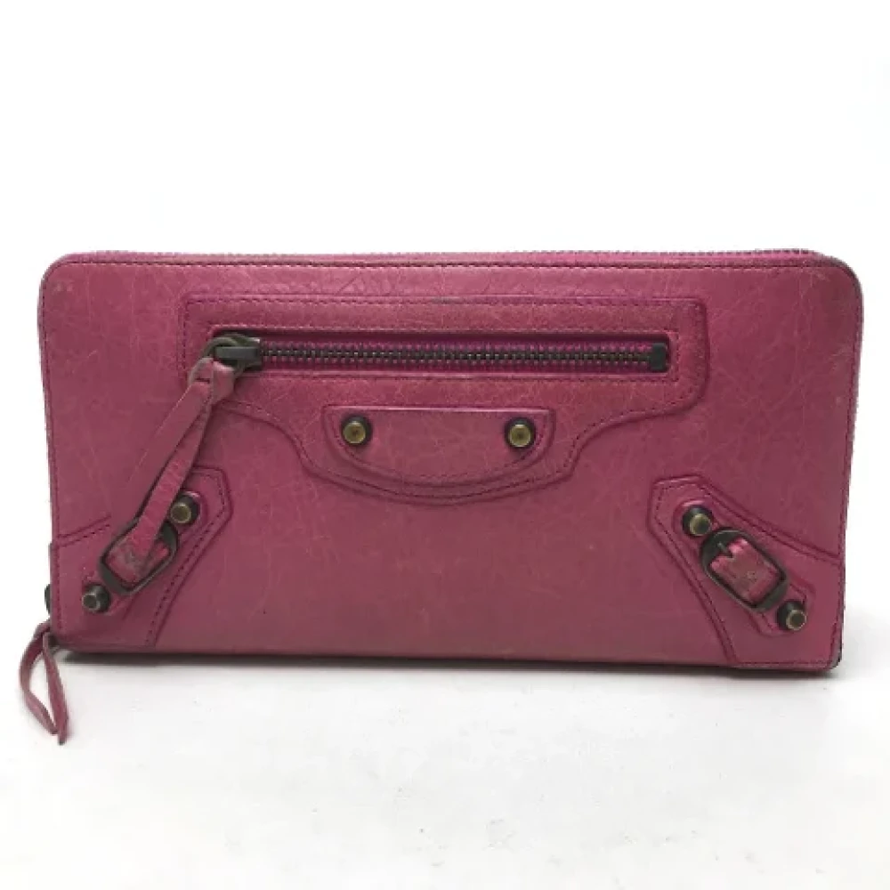 Balenciaga Vintage Pre-owned Leather wallets Pink Dames