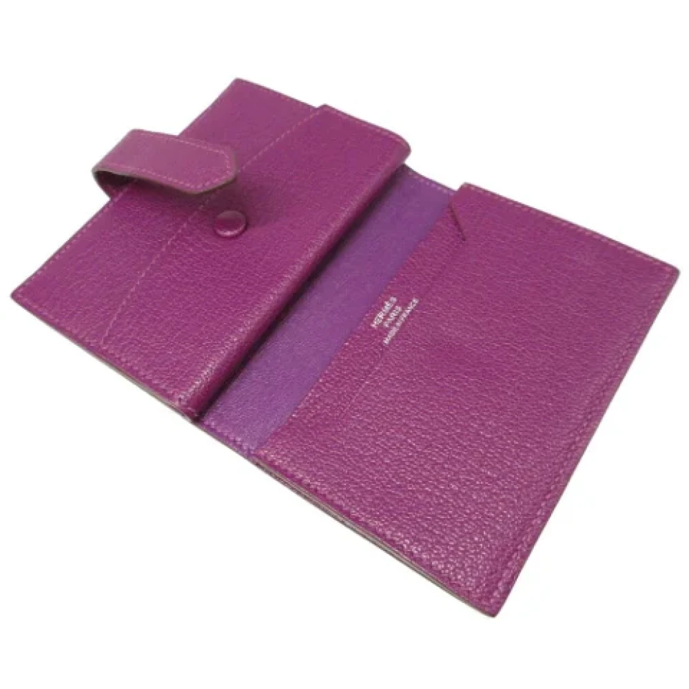 Hermès Vintage Pre-owned Leather wallets Brown Dames