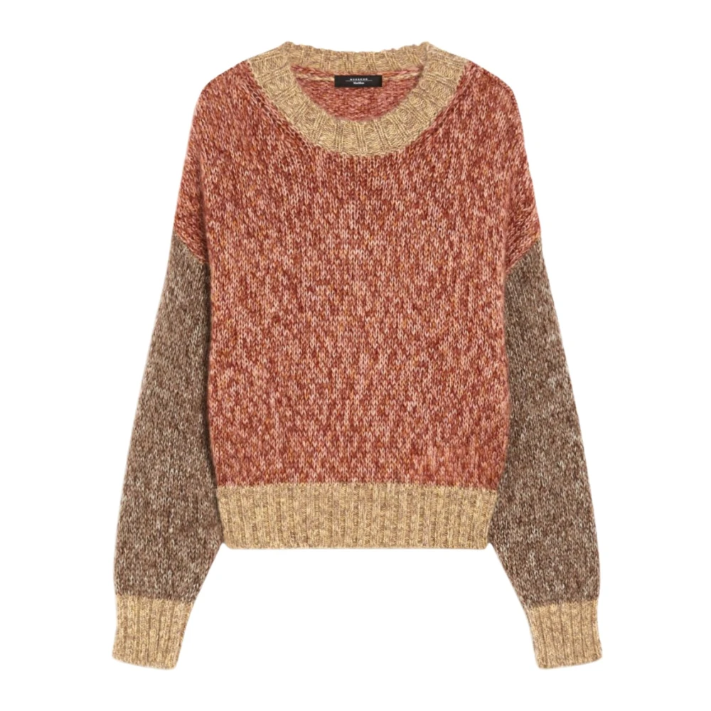 Max Mara Weekend Roze Mohair Trui Zachte Pasvorm Pink Dames