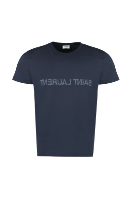 Cotton Jersey T-Shirt med Präglad Logotyp