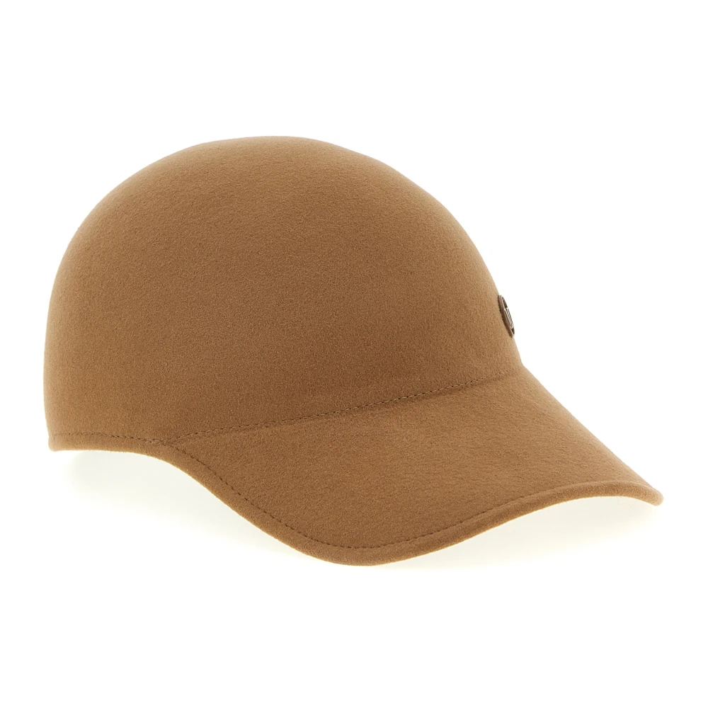 Maison Michel Women's Beige Hats & Caps, M, Tiger Wool Hat