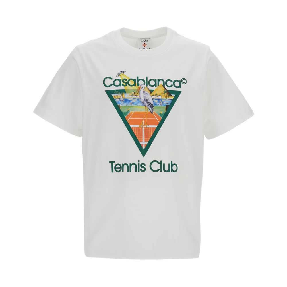 Casablanca Men's White T-Shirts, M, Short-Sleeve T-Shirt