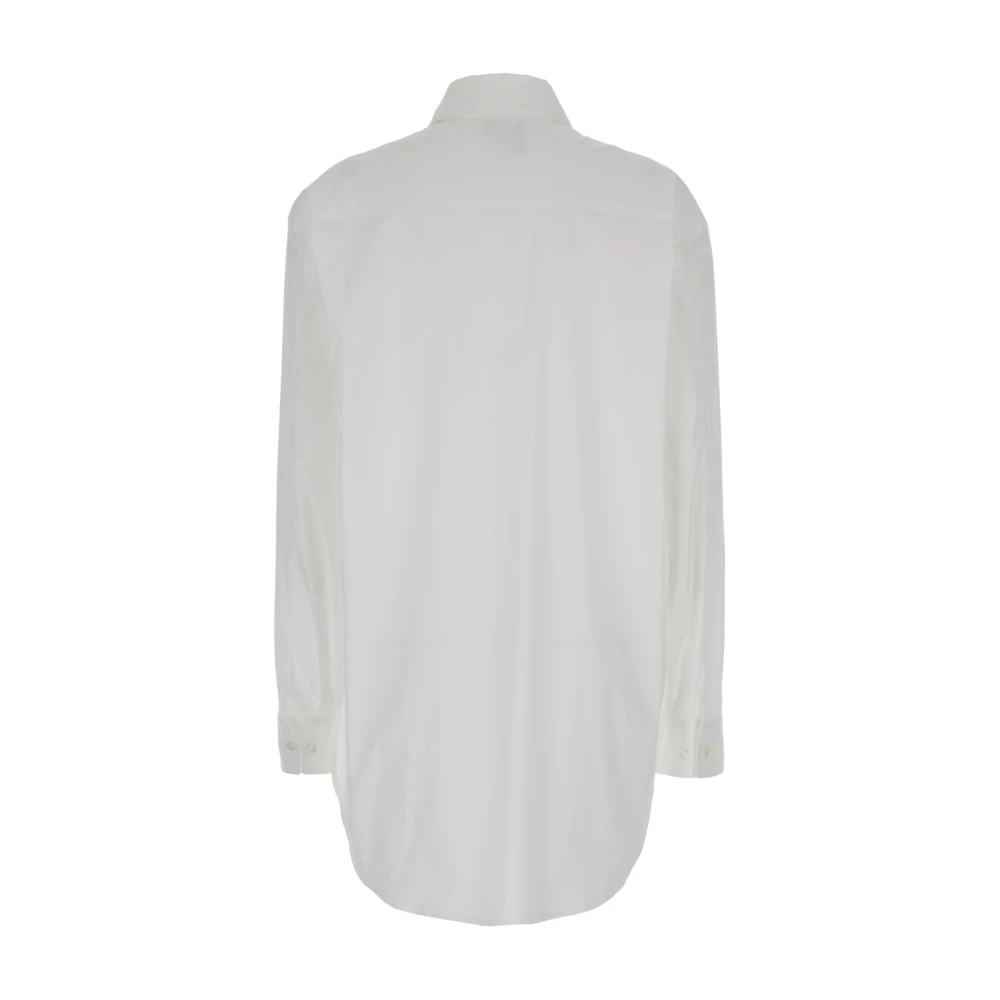 Plain Units Witte Katoenen Oversized Shirt White Dames