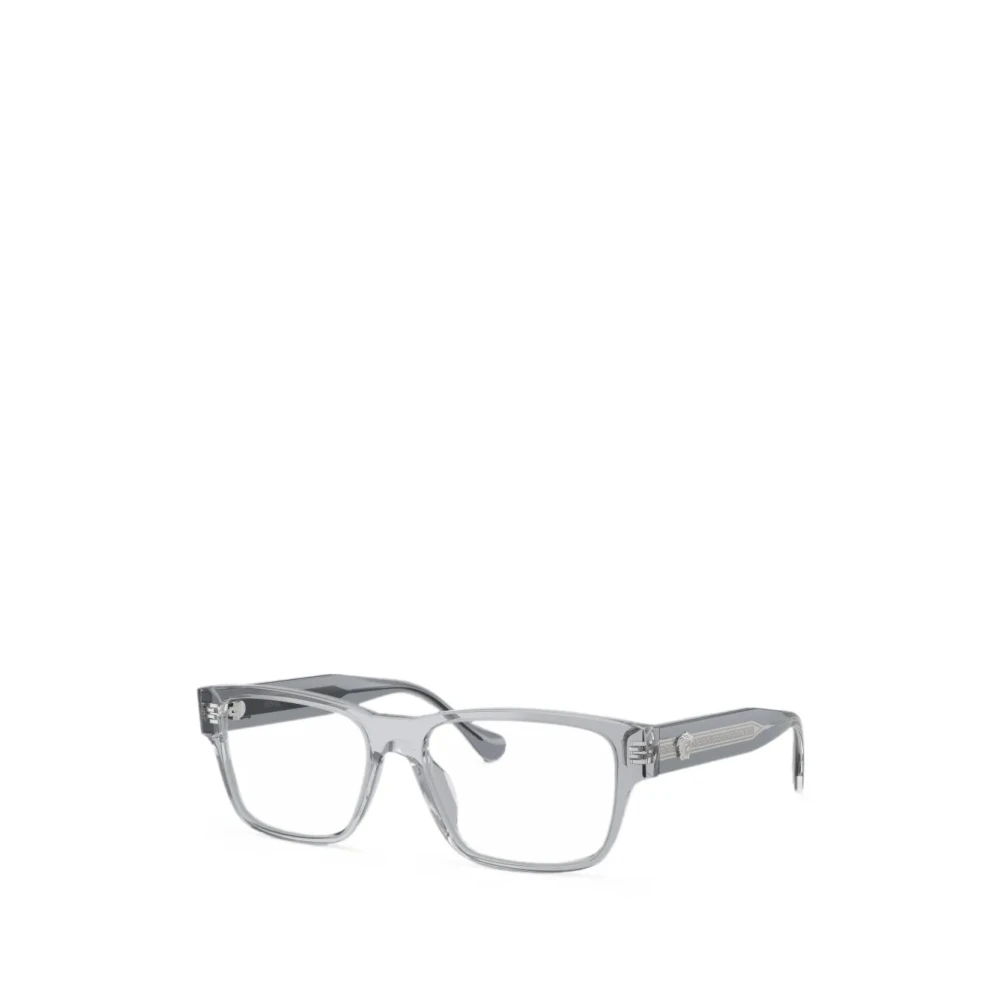 Versace Rectangle Eyeglasses - Male - Glasses - Gray - 54 Mm - Accessories