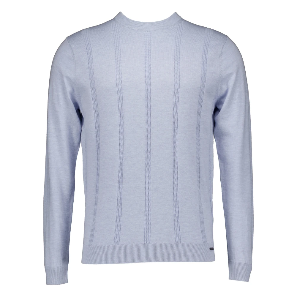 Gentiluomo Men's Blue Round-Neck Knitwear, 2XL, Round Neck Ls