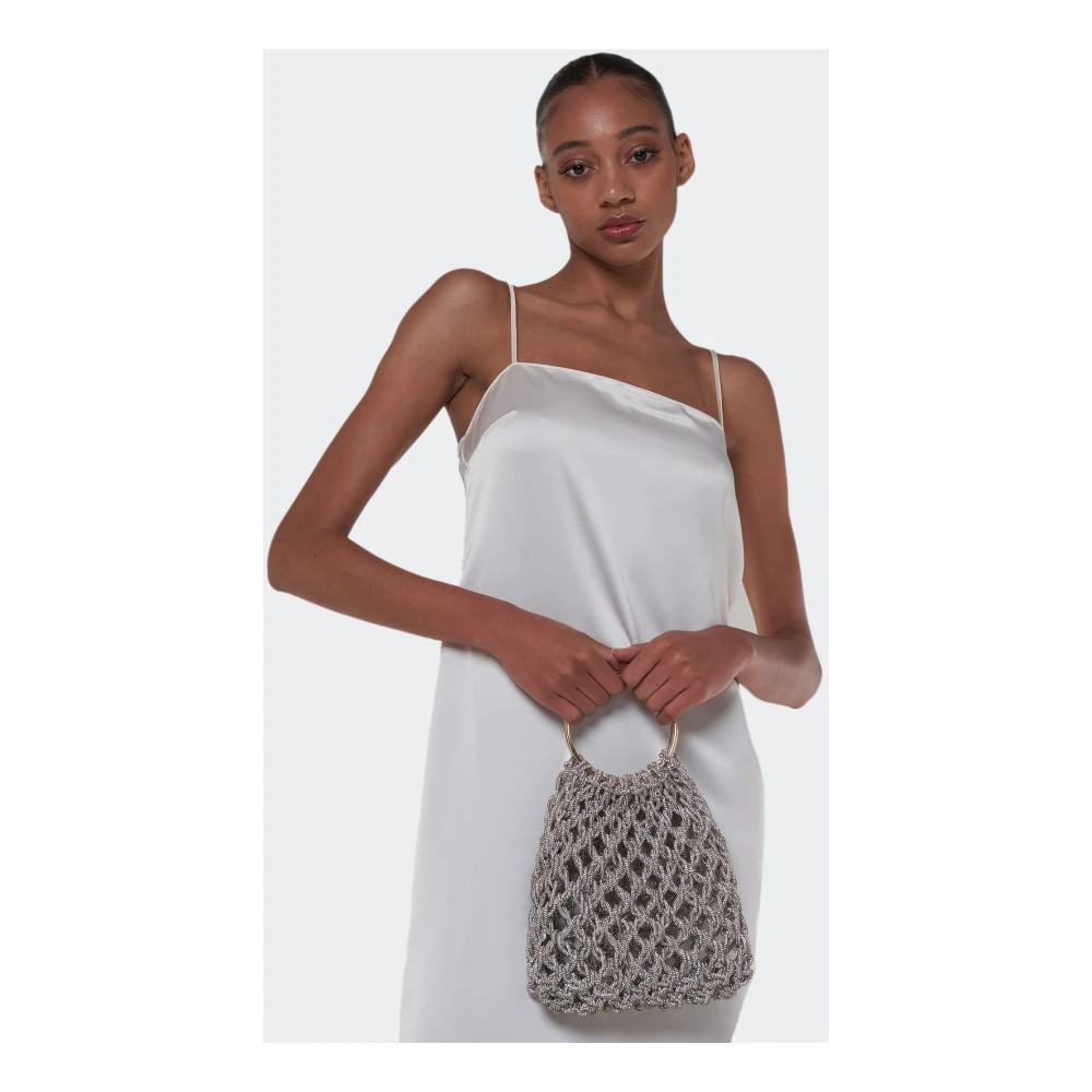 Hibourama Elastische en ruime handtas Gray Dames