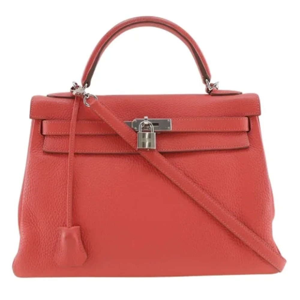 Hermès Vintage Pre-owned Fabric handbags Red Dames
