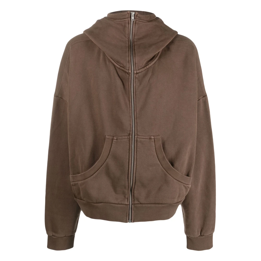 Entire Studios Stijlvolle Full Zip Jas Brown Dames