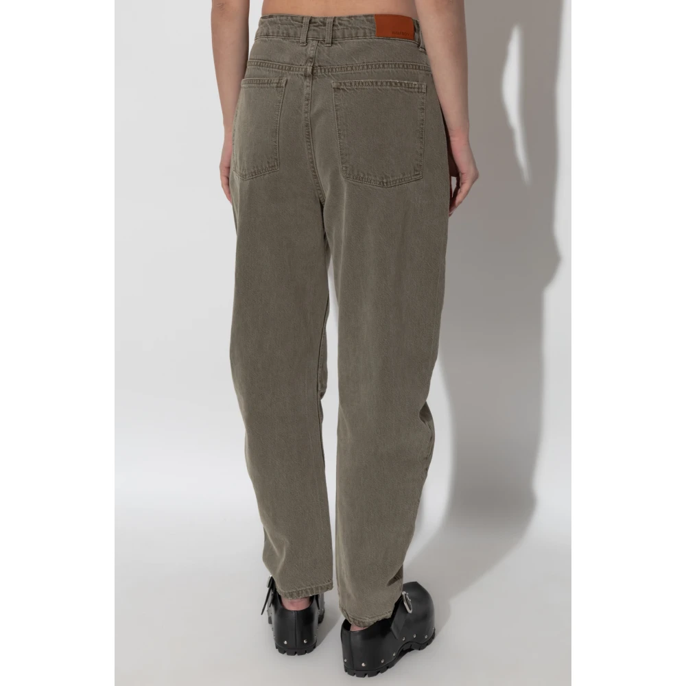 Halfboy Jeans met toelopende pijpen Gray Dames