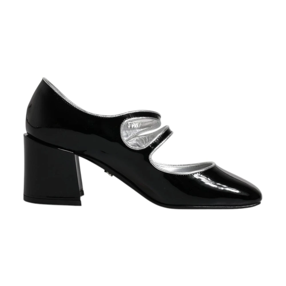 Dolce & Gabbana Women's Black Crystal Mary Jane Block Heel Pumps - Pumps - 2 Uk - Shoes