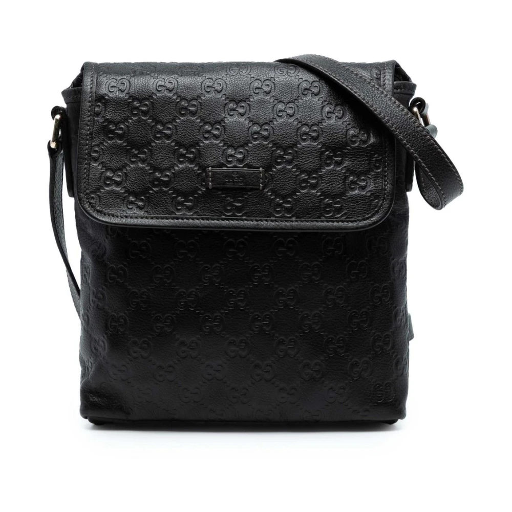 Gucci Vintage Women's Black Pre-Owned Messenger Bag