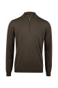 pull-vert-en-laine-merinos-texturee-a-demi-zip