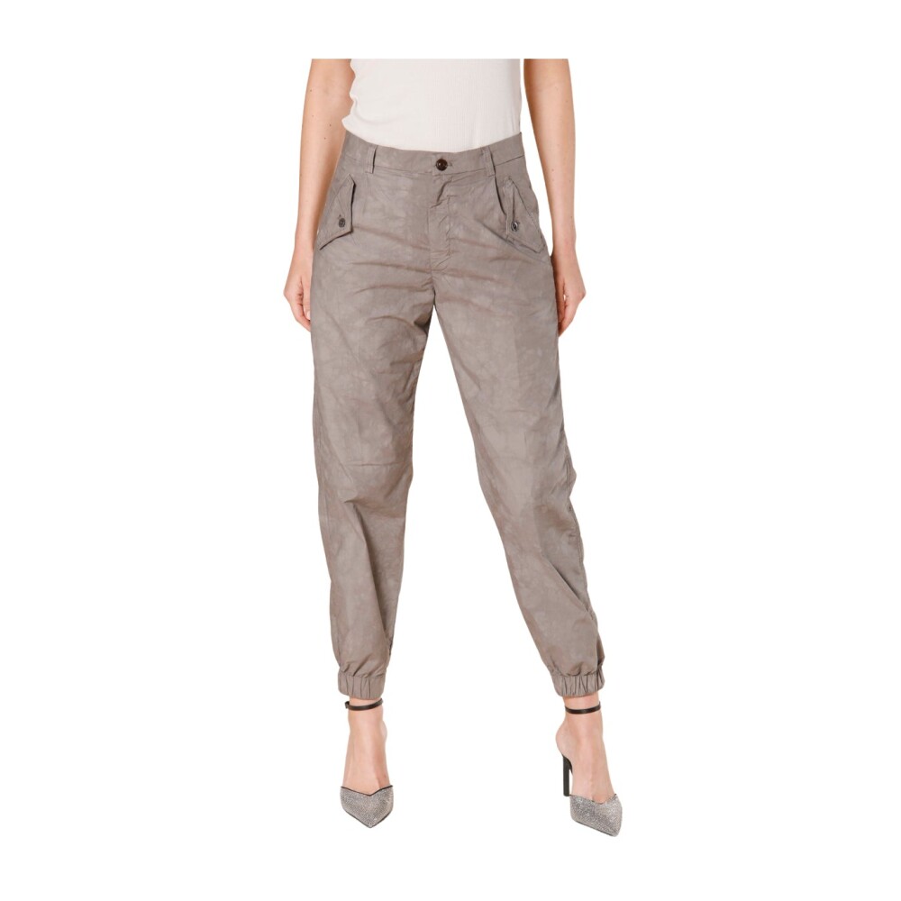 Curvy Dames Cargo Broek in Katoen en Tencel Parachute Stof